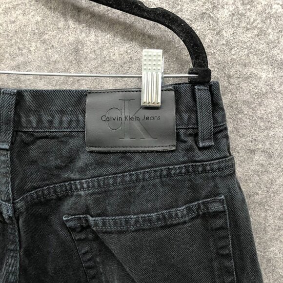 Vintage Calvin Klein Easy Fit Jean Mens 33x30 Black Wash Rigid Cotton Relaxed - Picture 6 of 11